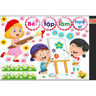 Tranh góc decal dán tường mầm non,30 góc chủ đề.kích thước 50x70cm