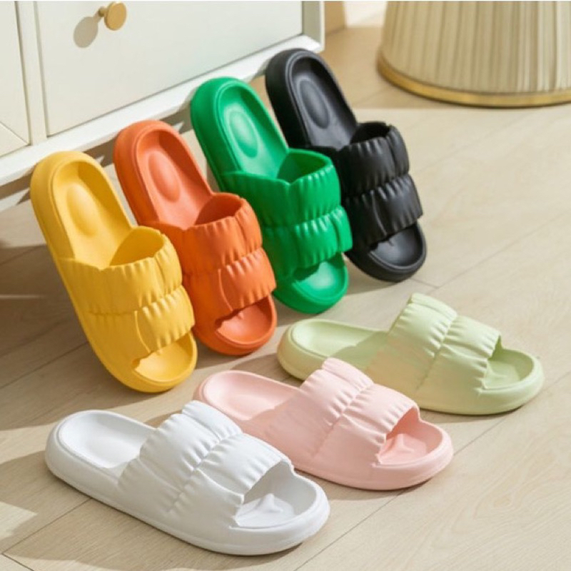 Mẫu dép mềm kiểu dáng bánh mì（vật liệu PU）dép đi trong nhà tắm, văn hhòng đi trong nhà và ngoài trời cỡ 36-41 Ni96