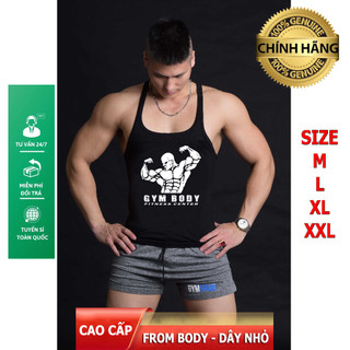 Áo ba lỗ gym nam dây nhỏ GYMBODY tôn body siêu đẹp