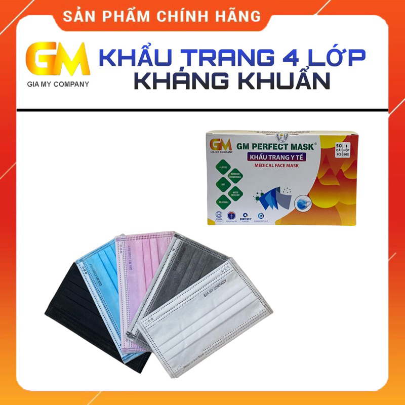 👉🏻Khẩu trang y tế kháng khuẩn 4 lớp Gia My Company🏅🏅