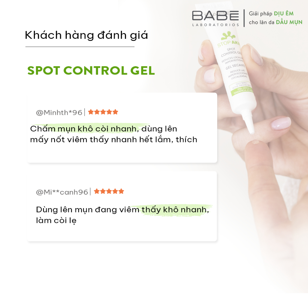 Gel chấm mụn Babe Stop Akn Spot Control Gel 8ml