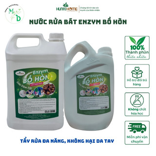Nước rửa bát hữu cơ Hunahome, nước rửa chén enzyme bồ hòn đậm đặc, Enzyme sinh học an toàn cho cả gia đình