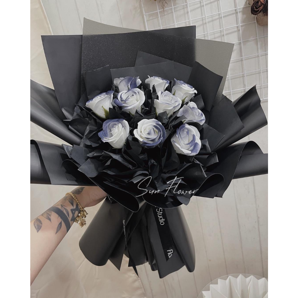 Bó Hoa Sáp 10 Bông Hồng Loang Làm Quà Tặng Sinh Nhật, Quà Tặng Các Dịp Lễ
