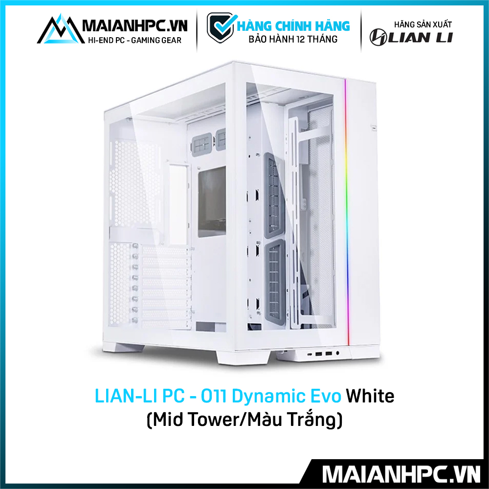 Vỏ Case LIAN-LI PC - O11 Dynamic Evo White /Black (Mid Tower/Màu Trắng/đen) hàng chính hãng