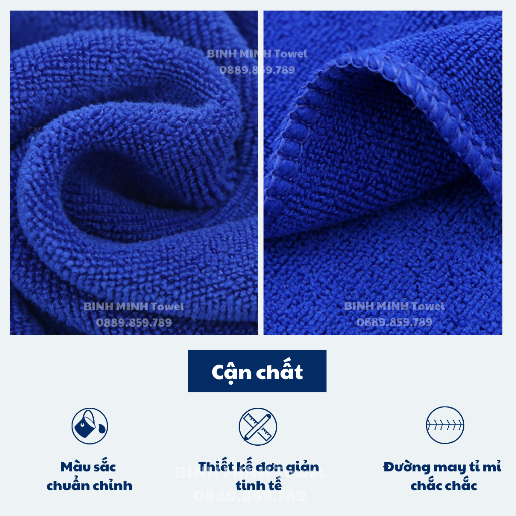 Combo khăn gội đầu quấn đầu loại Dày BinhMinh Towel 100% microfiber mềm mịn siêu thấm hút dùng trong spa và salon tóc