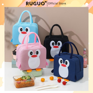 Túi Giữ Nhiệt Đựng Hộp Cơm Penguin Hình Chim Cánh Cụt Dễ Thương Không Thấm Nước