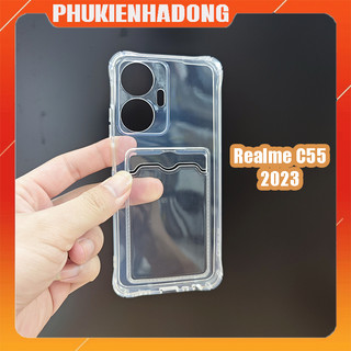 Ốp lưng dẻo trong suốt nhét thẻ Realme C55 2023