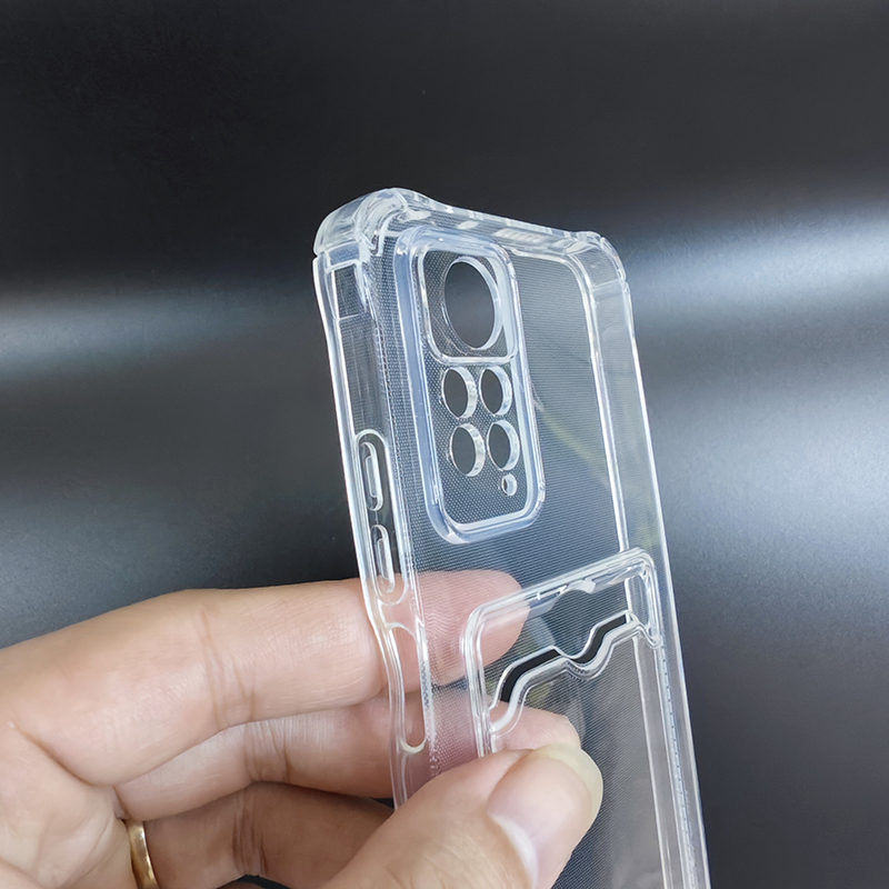 Ốp lưng dẻo trong suốt nhét thẻ Xiaomi Redmi Note 11 Pro 4G, Note 11 Pro 5G