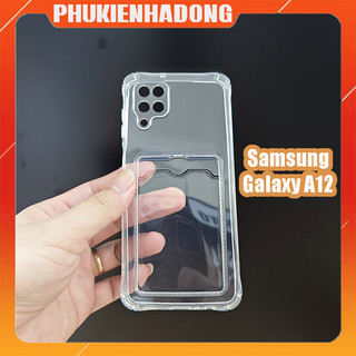Ốp lưng dẻo trong suốt nhét thẻ Samsung Galaxy A12