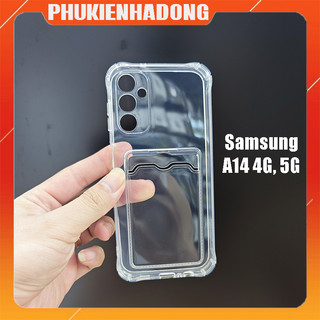 Ốp lưng dẻo trong suốt nhét thẻ Samsung Galaxy A14 4G, 5G
