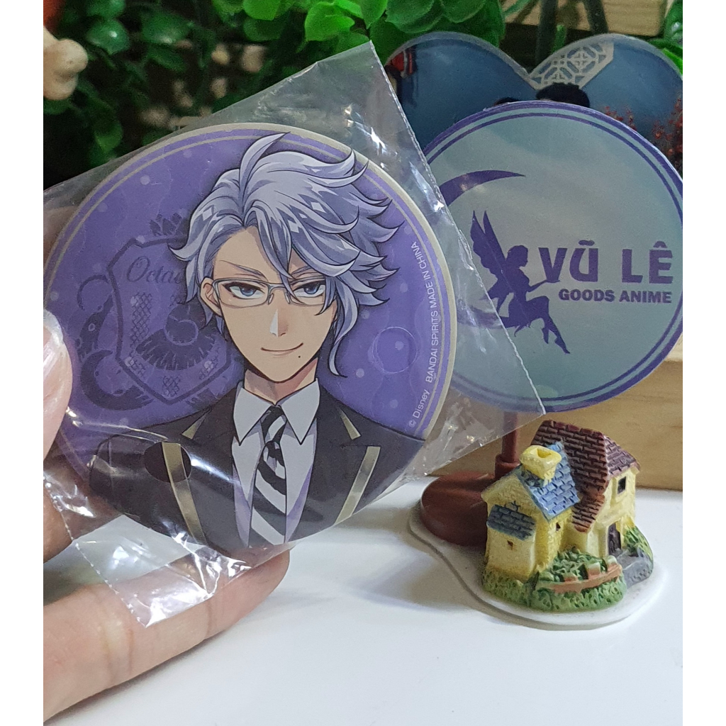 Phụ kiện anime Twisted Wonderland chính hãng Nhật Bản, Goods anime: móc khóa, tranh giấy dày, Acrylic standee, Postcard