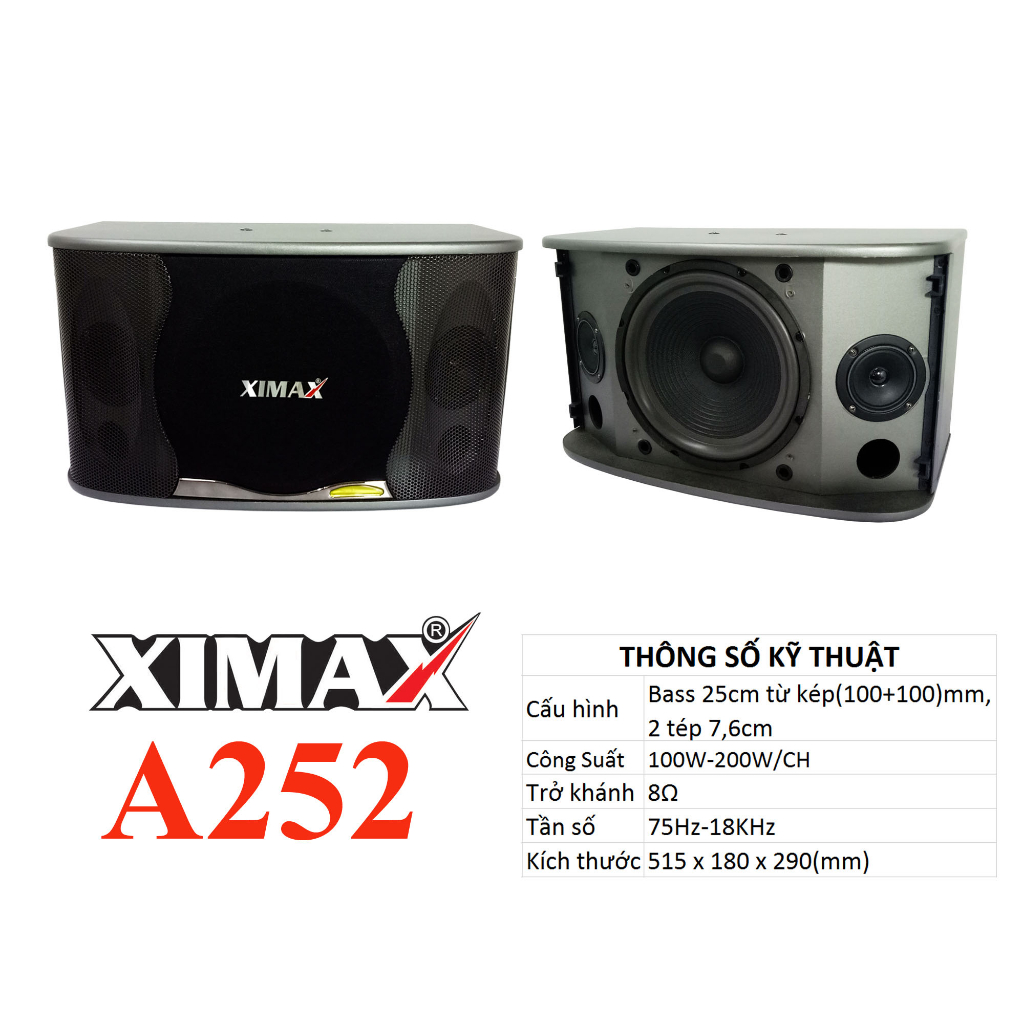 Loa thùng treo tường karaoke gia đình  XIMAX A850 -  Bass 25 , hát karaoke, nghe nhạc đỉnh