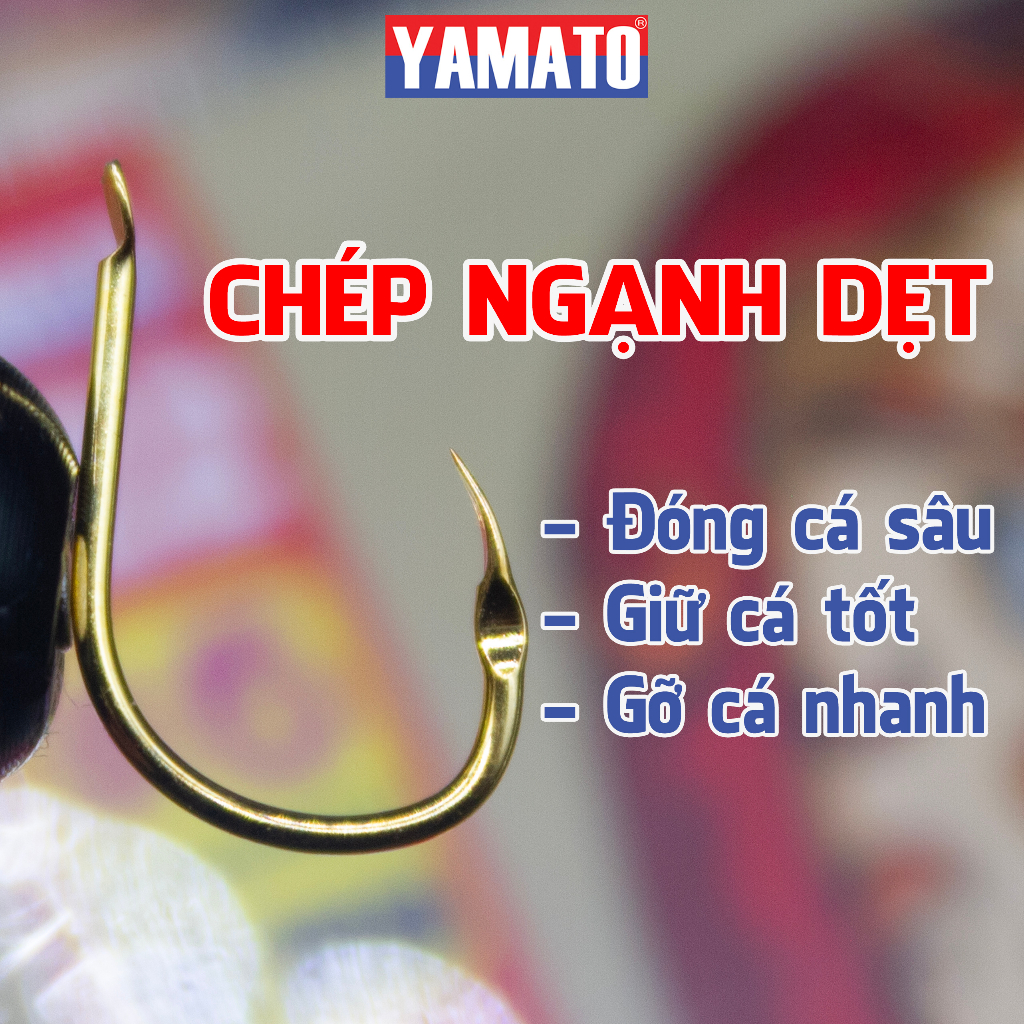 Lưỡi câu cá chép ngạnh dẹt, lưỡi chuyên chép. Móc câu cá có ngạnh kiểu mới. Lưỡi cá đóng sâu, giữ cá tốt [ Gói 10 cái ]