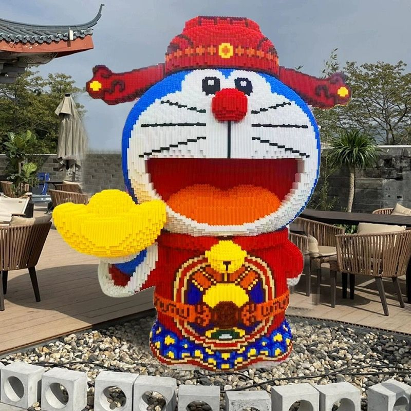 Giá Tốt Nhất Mon Thần Tài 91cm ,Mô hình lắp ráp Doremon thần tài 91cm, Đồ chơi xếp hình Doremon cỡ lớn, Trưng bày
