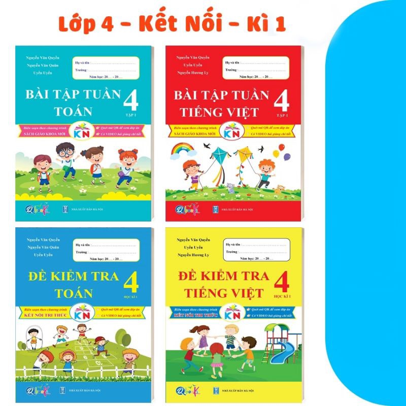 Sách - Combo Đề Kiểm Tra Và Bài Tập Tuần Toán Và Tiếng Việt Lớp 4 - Kết Nối Tri Thức Với Cuộc Sống - Học Kì 1 | BigBuy360 - bigbuy360.vn