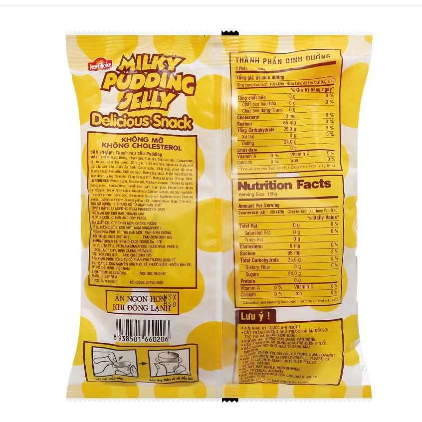 Thạch Rau Câu New Choice Trái cây Hỗn Hợp 4 Mùi Đủ Vị Gói 300G