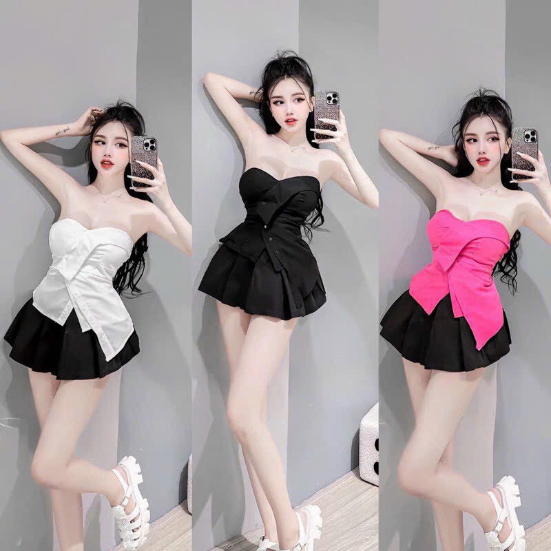 🌺 ÁO ỐNG CÚP NGỰC XẼ 60-90kg 🌷 Bigsize Rin Heo