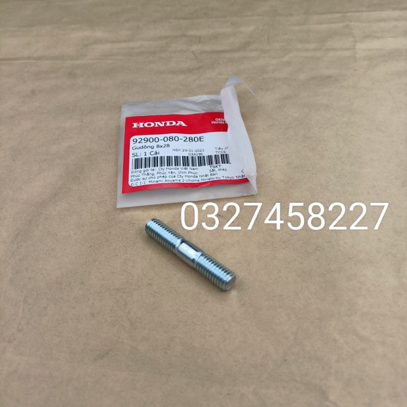 Cùi xông 8x28, ren ốc bắt cổ pô WAVE A, S110, RSX, FUTURE.... zin Honda