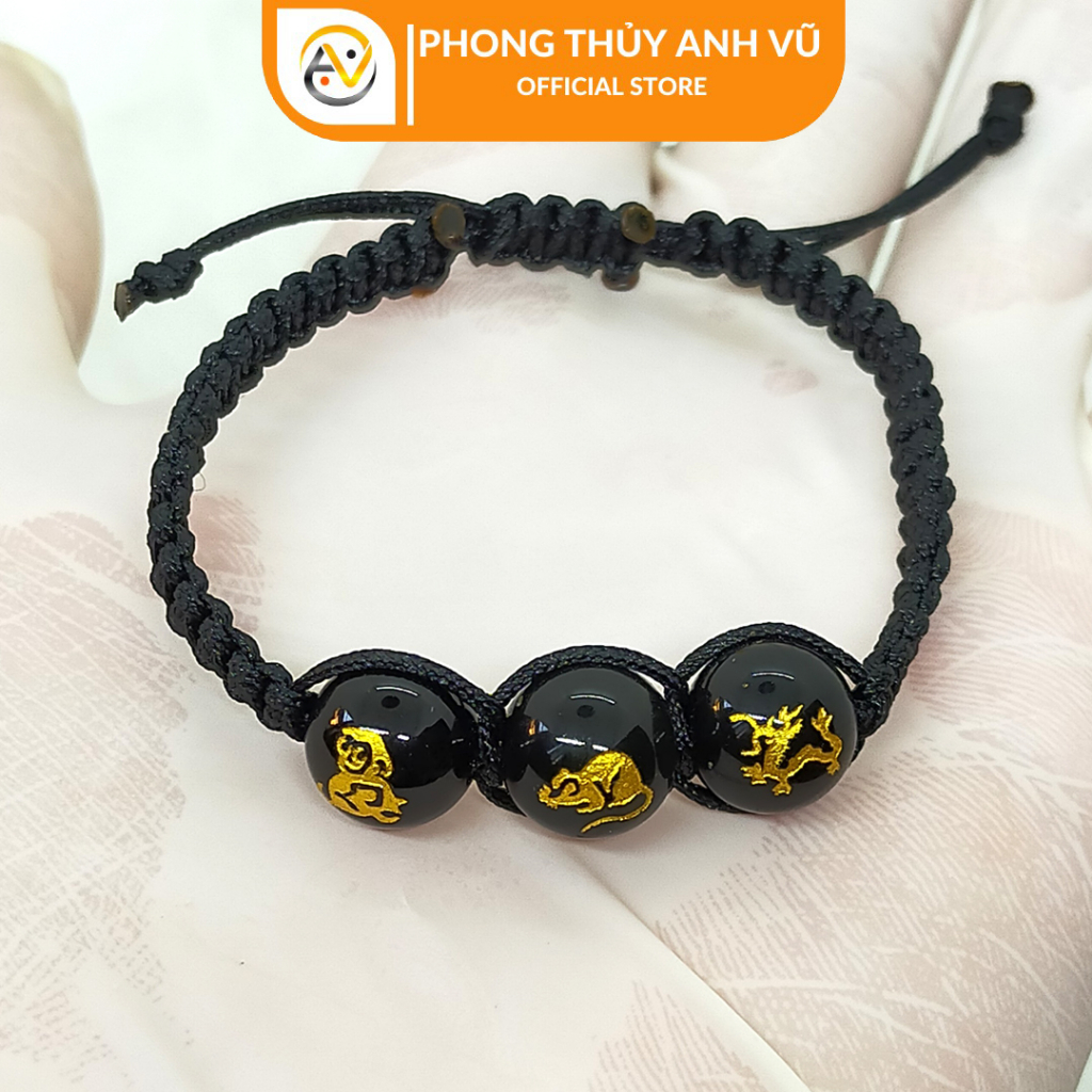 Vòng tết chỉ may mắn thân tý thìn - Vòng tam hợp quý nhân quý thần - Bảo hành 12 tháng