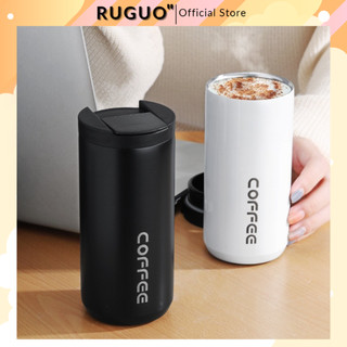 Ly giữ nhiệt cà phê chân không cao cấp nắp chống đổ, bình giữ nhiệt coffee inox 304 dung tích 500ml