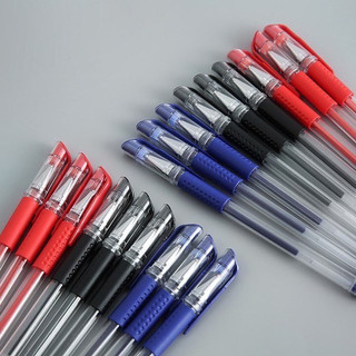 Sét 100 Chiếc Bút Bi Nước văn phòng 0.5mm mực đều nét chữ đẹp đủ màu xanh đen đỏ