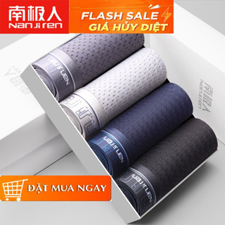 [HÀNG LOẠI 1] Hộp 4 quần lót nam cao cấp,quần sịp đùi nam vải lưới thun lạnh thoáng mát, co giãn đàn hồi, kháng khuẩn