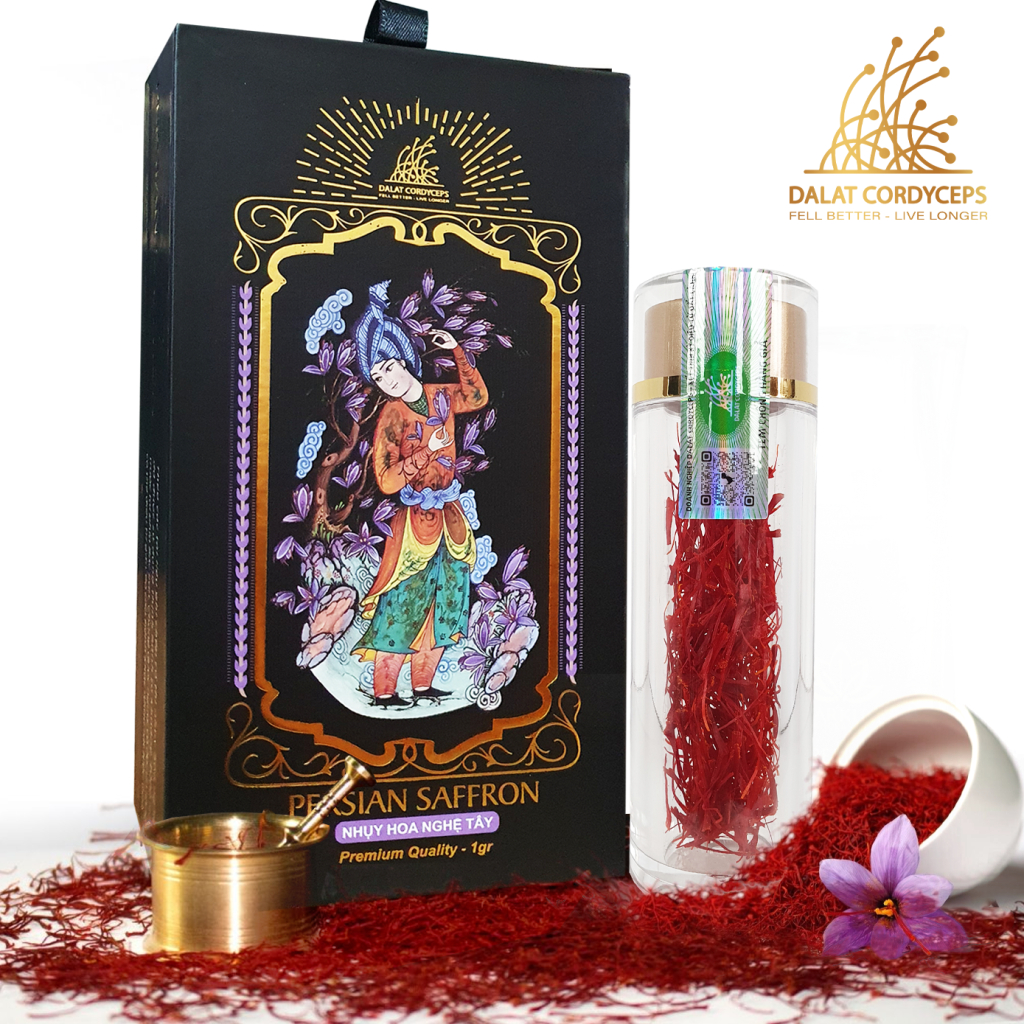 Nhuỵ hoa nghệ tây saffron tây á - Dalat Cordyceps - hộp cao cấp