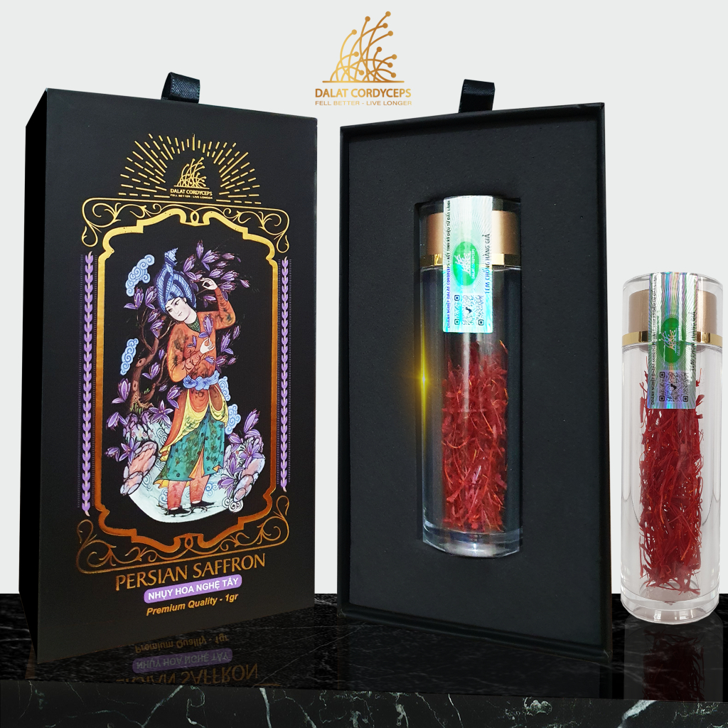 Nhuỵ hoa nghệ tây saffron tây á - Dalat Cordyceps - hộp cao cấp