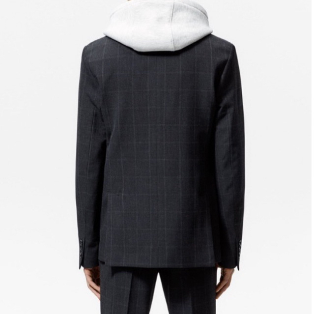 Áo khoác blazer kẻ caro Zara authentic CHECK SUIT size 48