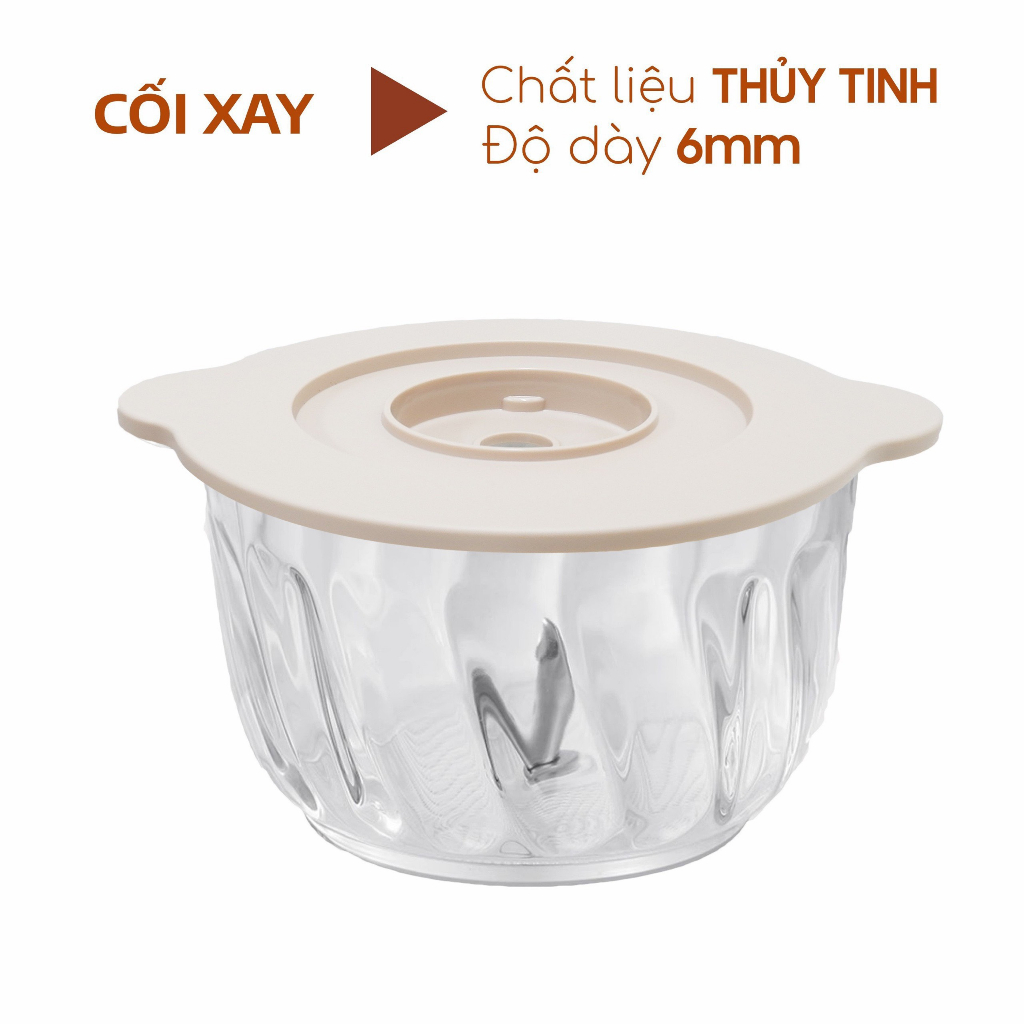 Máy xay thịt đa năng Seka công suất 500W dung tích 2L, cối thủy tinh, xay thịt, xay tỏi ớt, rau củ bảo hành 12 tháng