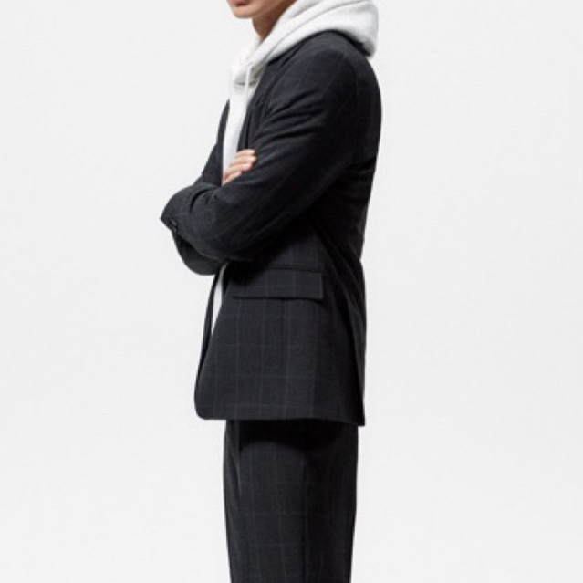 Áo khoác blazer kẻ caro Zara authentic CHECK SUIT size 48