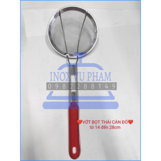 Vợt Hớt Bọt Thái Cán Đỏ Bền Chắc , Đẹp Mắt (Ảnh shop tự chụp)