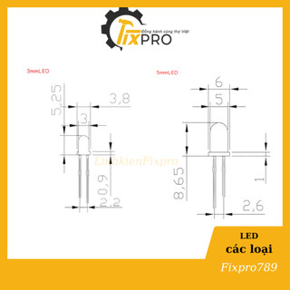 Led 3mm màu đỏ siêu sáng (túi 10 con)