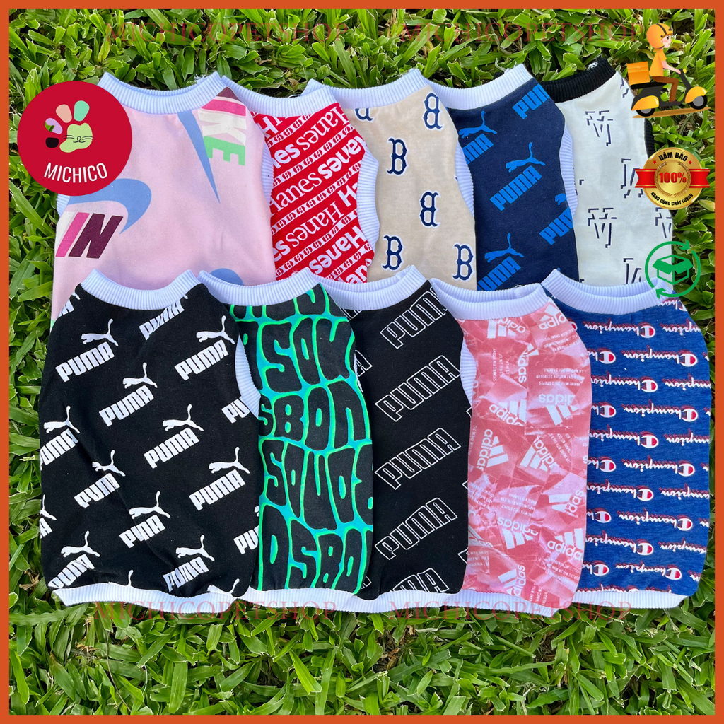 Áo Cho Chó Mèo 3 Lỗ Vải Cotton– Áo 3 Lỗ Cho Thú Cưng Đủ Size