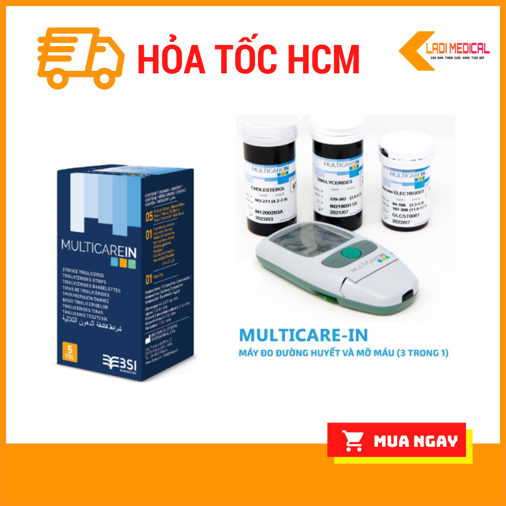 Que thử đường huyết và mỡ máu CHOLESTEROL và TRILYCERIDS dùng cho máy MultiCare-In