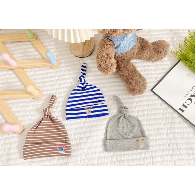 Mũ Cotton Củ Tỏi Siêu Yêu Cho Bé Trai 0-6 Tháng Tuổi