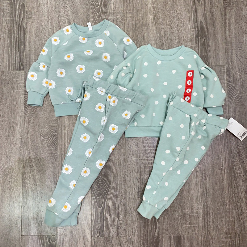 Bộ nỉ K-D màu xanh xuất dư xịn