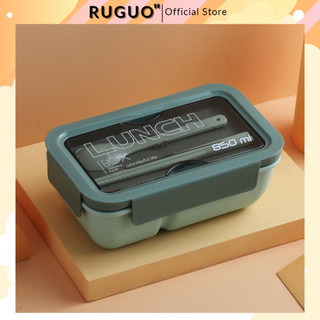 Hộp cơm văn phòng giữ nhiệt Lunch Box 850ml tặng kèm muỗng thìa cao cấp an toàn sức khỏe sử dụng được lò vi sóng