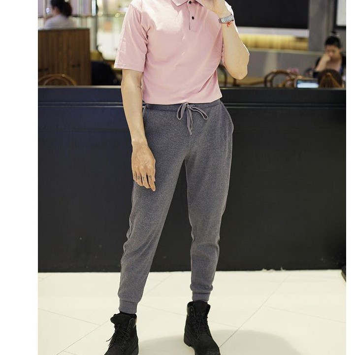 Quần jogger thun kèm hình thật