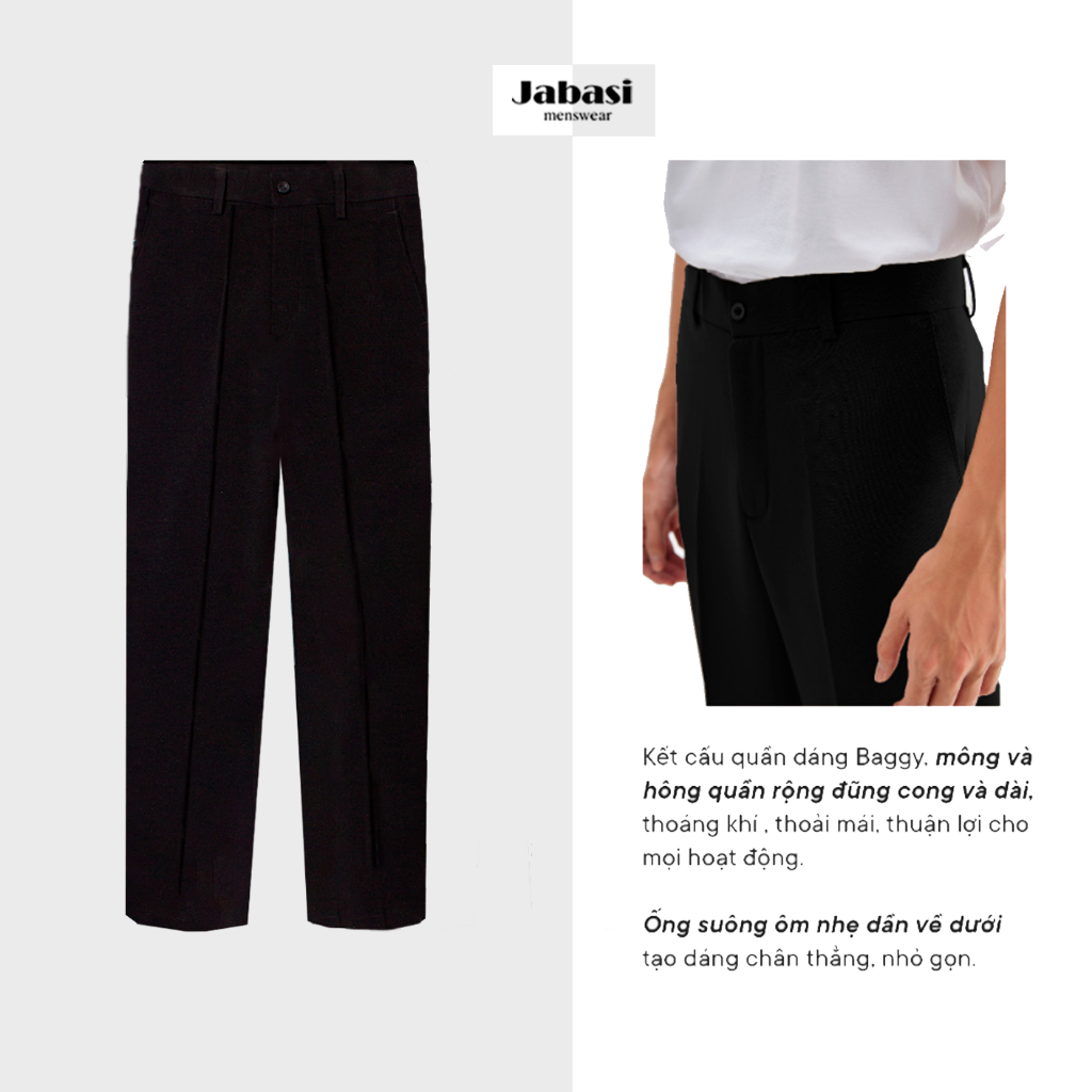 Quần baggy nam âu tây vải hàn vinteck co giãn phân loại tây âu kiểu dáng trẻ trung năng động