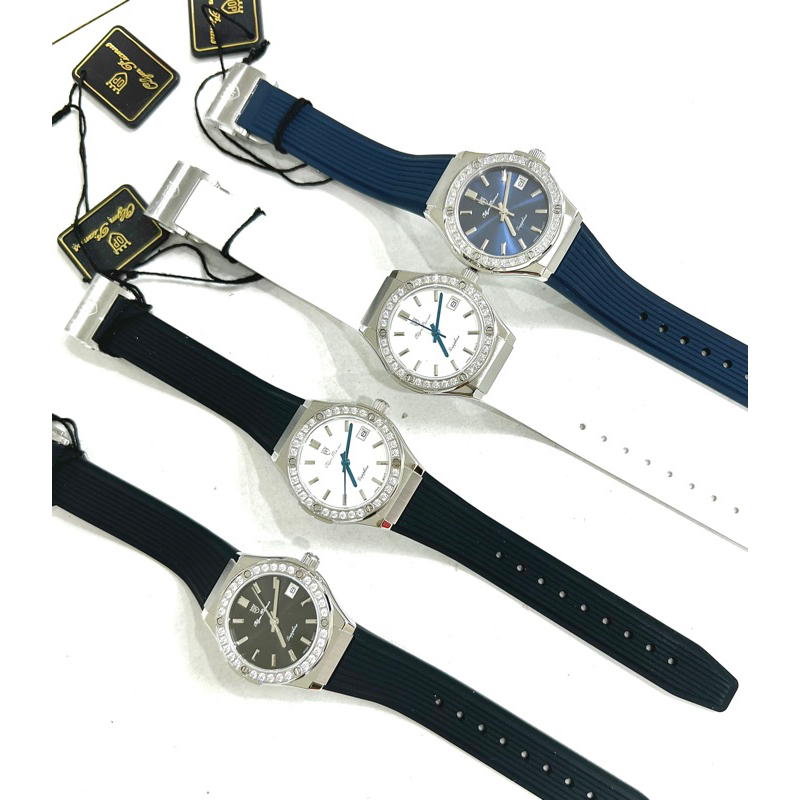 Đồng hồ nữ dây cao su chính hãng Olym Pianus OP990-45 OP990-45DLS-GL đen