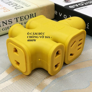Ổ cắm đúc, ổ điện đúc cắm điện không dây 4000W Chân đồng, Vỏ đúc chống rơi vỡ cầm nặng tay.