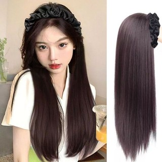 Tóc giả nữa đầu dáng thẳng kèm bđ nhúng