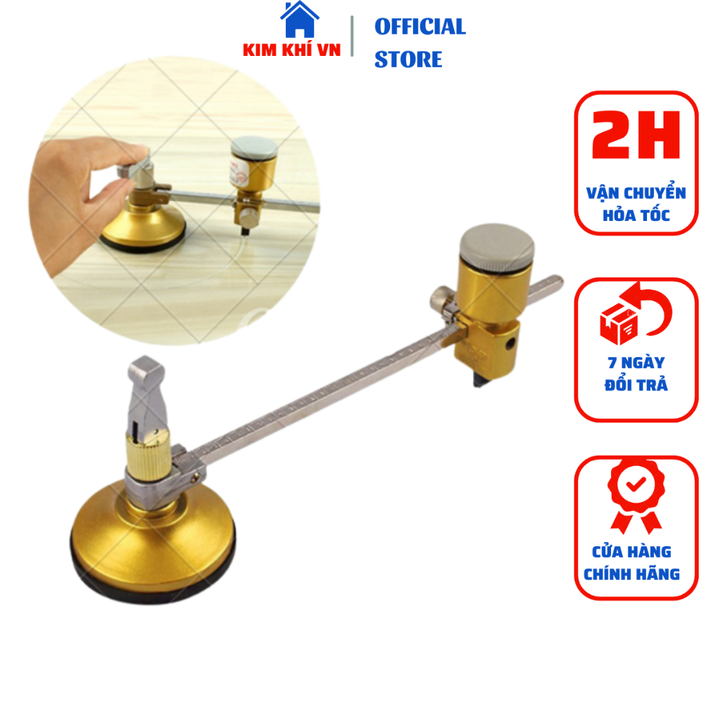 Dao cắt đường kính compa 60cm/120cm. 6 lưỡi quay tròn, cắt ngọt, độ chính xác tuyệt đối