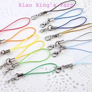 Túi 10 dây treo điện thoại, móc khoá nhiều màu có kèm càng cua làm đồ thủ công handmade | Xiaoxing's Yarn