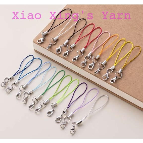 Túi 10 dây treo điện thoại, móc khoá nhiều màu có kèm càng cua làm đồ thủ công handmade | Xiaoxing's Yarn