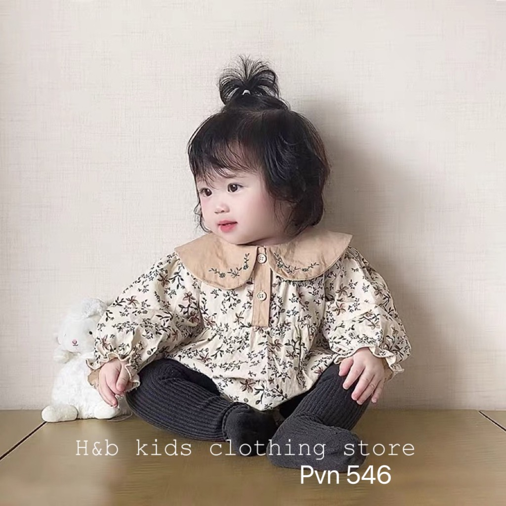 Váy bé gái , sét áo body hoa nhí đũi cara mền xinh xắn cho bé gái