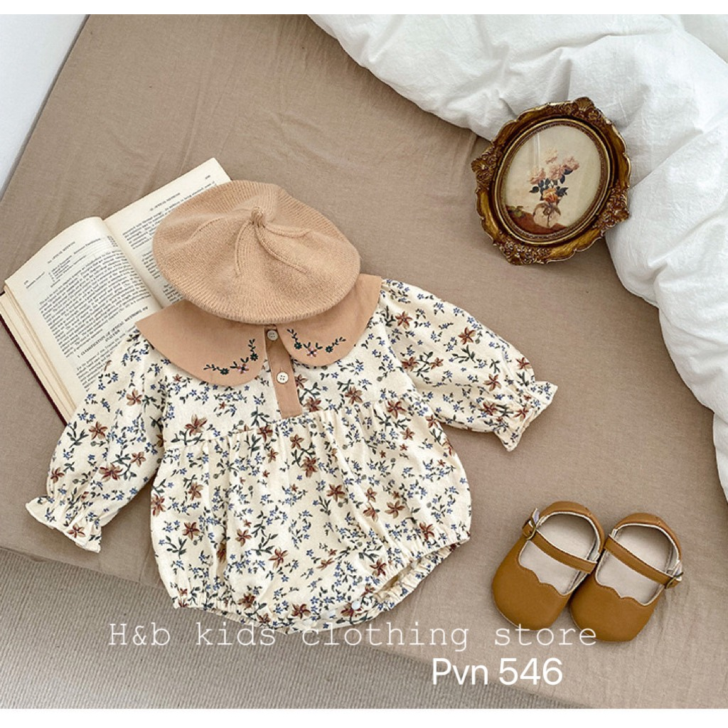 Váy bé gái , sét áo body hoa nhí đũi cara mền xinh xắn cho bé gái
