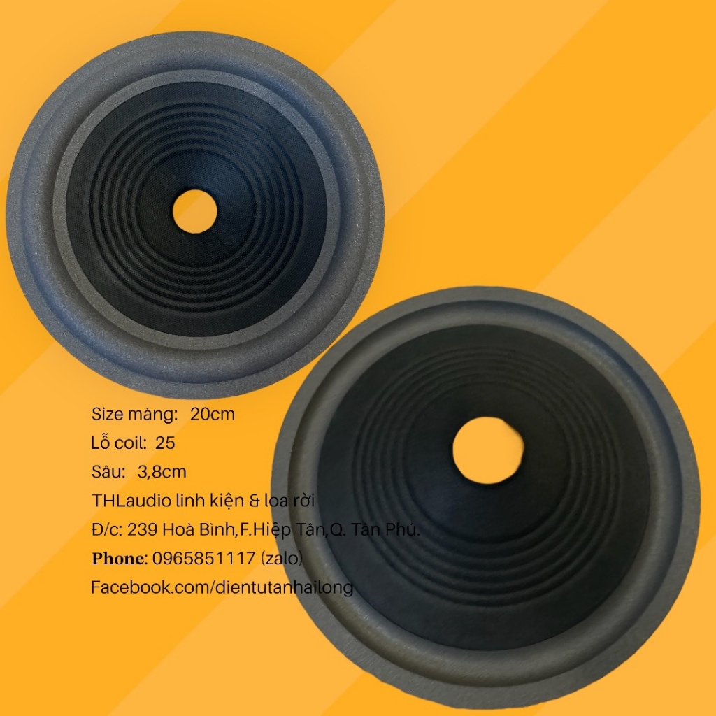 Màng loa 20cm viền mút