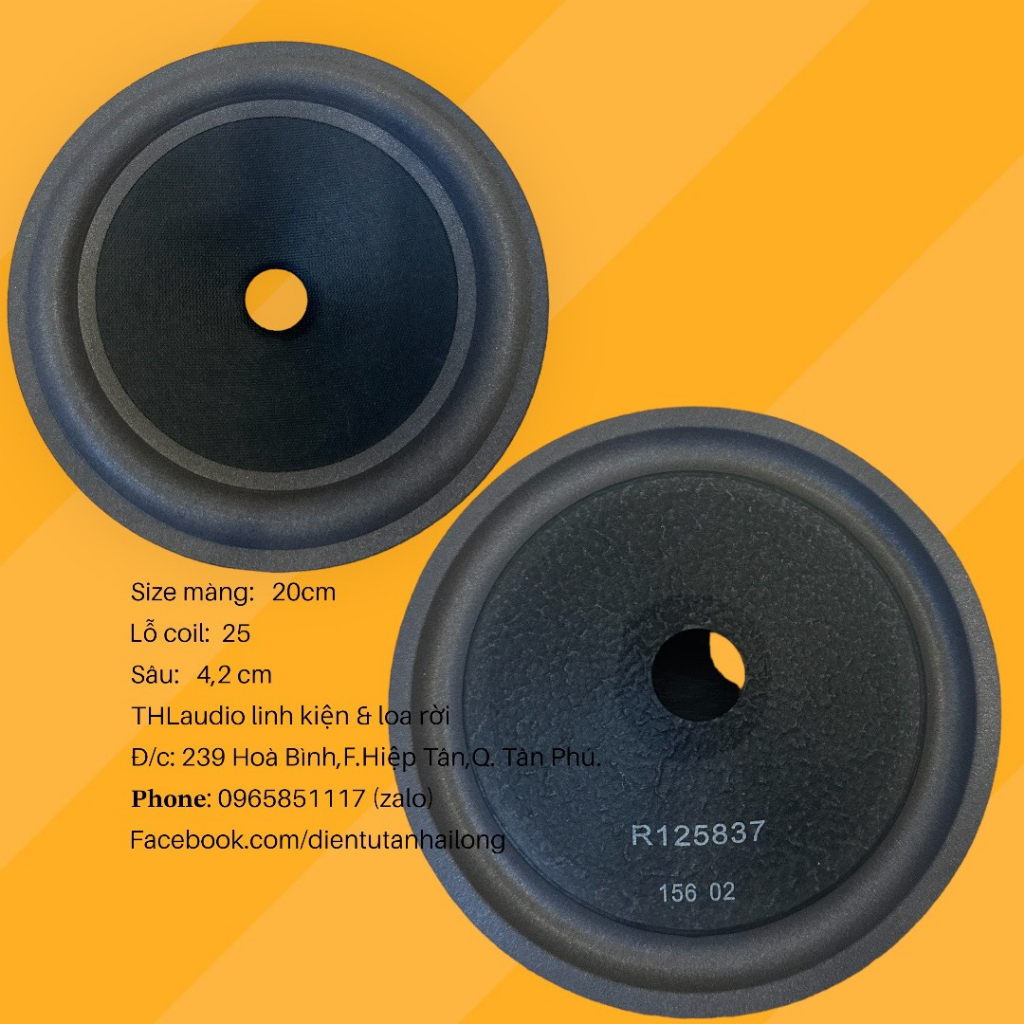 Màng loa 20cm viền mút